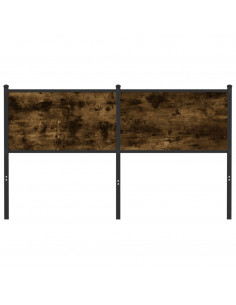 Testiera di Ricambio Rovere Fumo 140 cm in Legno Multistrato e Acciaio 2