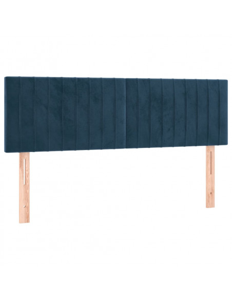 Testiere 2 pz Blu Scuro 72x5x78/88 cm in Velluto