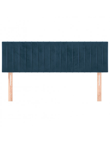 Testiere 2 pz Blu Scuro 72x5x78/88 cm in Velluto
