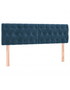 Testiere 2 pz Blu Scuro 72x7x78/88 cm in Velluto 2