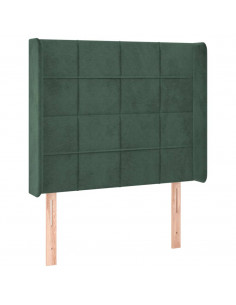 Testiera ad Orecchio Verde Scuro 93x16x118/128 cm in Velluto 2