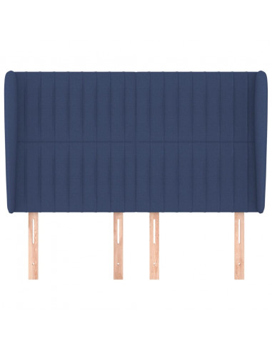Testiera ad Orecchio Blu 147 x 23 x 118/128 cm in Tessuto