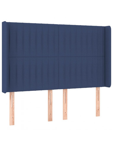 Testiera ad Orecchio Blu 147x16x118/128 cm in Tessuto