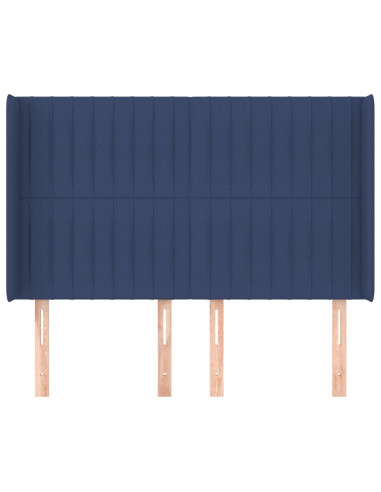 Testiera ad Orecchio Blu 147x16x118/128 cm in Tessuto