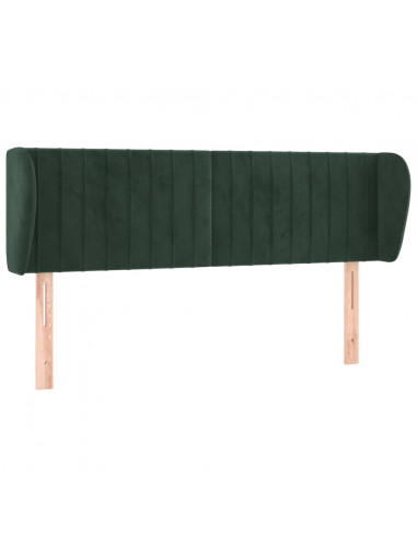 Testiera ad Orecchio Verde Scuro 147x23x78/88 cm in Velluto