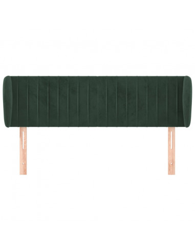 Testiera ad Orecchio Verde Scuro 147x23x78/88 cm in Velluto