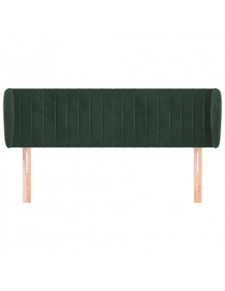 Testiera ad Orecchio Verde Scuro 147x23x78/88 cm in Velluto