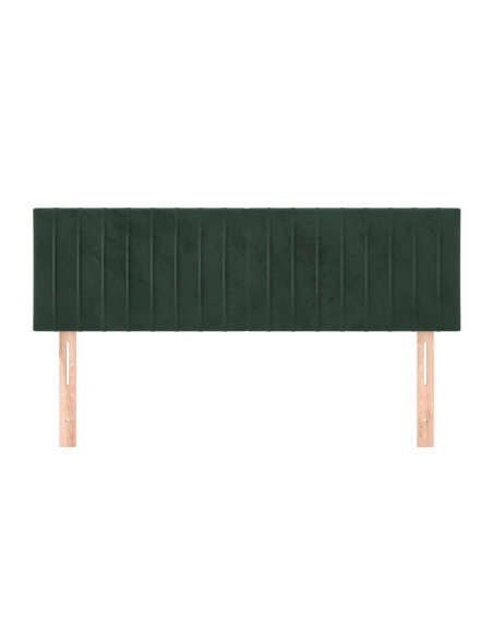 Testiere 2 pz Verde Scuro 72x5x78/88 cm in Velluto