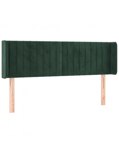 Testiera a LED Verde Scuro 147x16x78/88 cm in Velluto