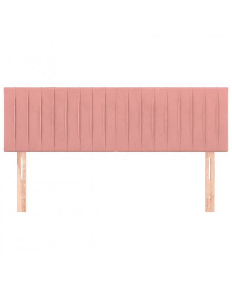 Testiere 2 pz Rosa 72x5x78/88 cm in Velluto