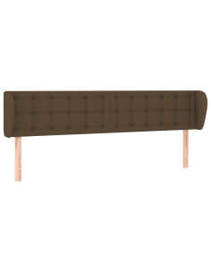 Testiera ad Orecchio Marrone Scuro 163x23x78/88 cm in Tessuto 2