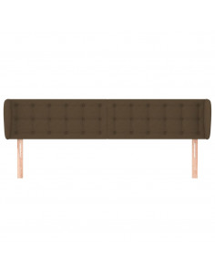 Testiera ad Orecchio Marrone Scuro 163x23x78/88 cm in Tessuto 2