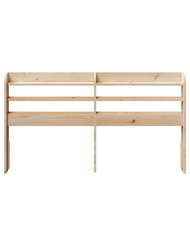 Testiera con Ripiani 120 cm in Legno Massello di Pino