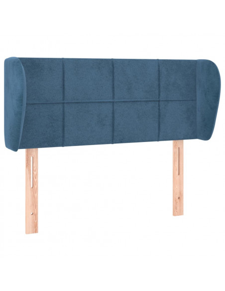 Testiera ad Orecchio Blu Scuro 103x23x78/88 cm in Velluto