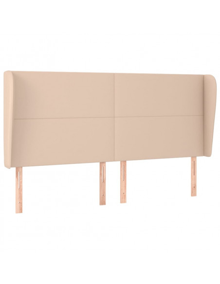 Testiera ad Orecchio Cappuccino 163x23x118/128 cm in Similpelle