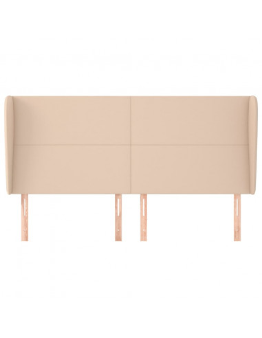 Testiera ad Orecchio Cappuccino 163x23x118/128 cm in Similpelle