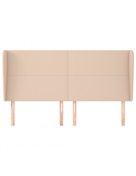 Testiera ad Orecchio Cappuccino 163x23x118/128 cm in Similpelle