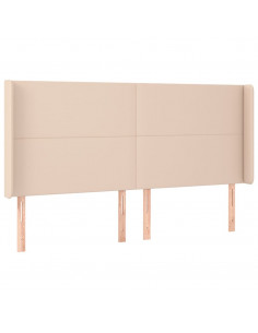 Testiera ad Orecchio Cappuccino 163x16x118/128 cm in Similpelle 2