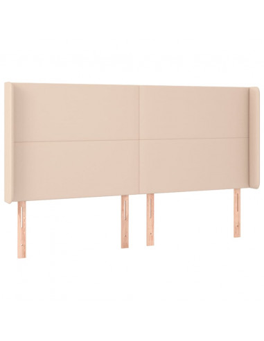 Testiera ad Orecchio Cappuccino 163x16x118/128 cm in Similpelle