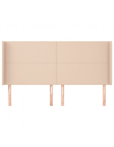 Testiera ad Orecchio Cappuccino 163x16x118/128 cm in Similpelle