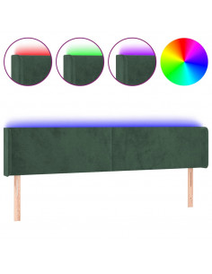 Testiera a LED Verde Scuro 183x16x78/88 cm in Velluto 2