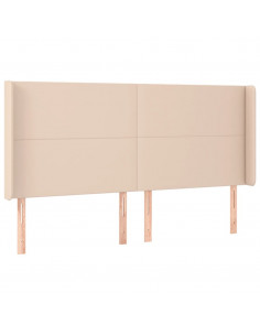 Testiera ad Orecchio Cappuccino 183x16x118/128 cm in Similpelle 2