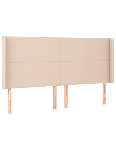 Testiera ad Orecchio Cappuccino 183x16x118/128 cm in Similpelle