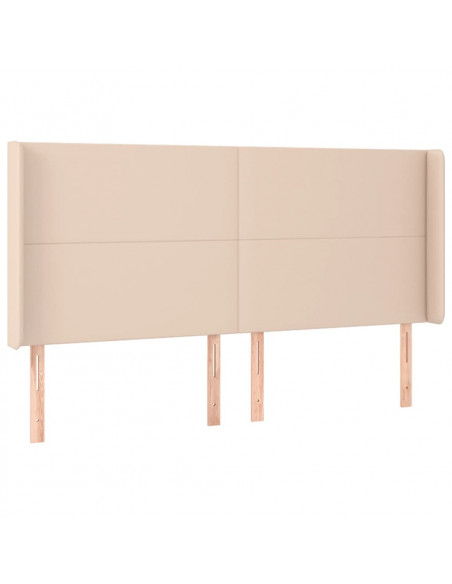 Testiera ad Orecchio Cappuccino 183x16x118/128 cm in Similpelle