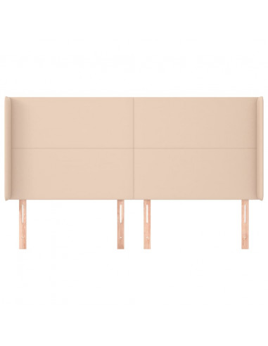 Testiera ad Orecchio Cappuccino 183x16x118/128 cm in Similpelle