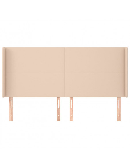 Testiera ad Orecchio Cappuccino 183x16x118/128 cm in Similpelle