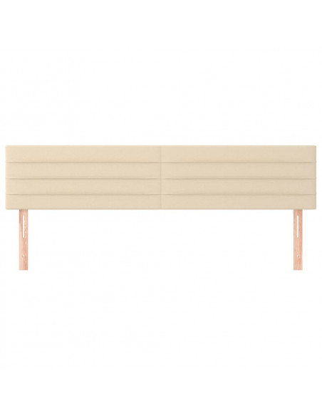 Testiera 2 pz Crema 80x5x78/88 cm in Tessuto