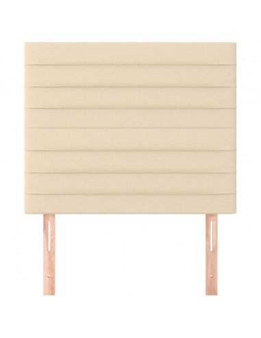 Testiera 2 pz Crema 80x5x78/88 cm in Tessuto