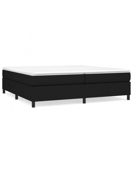 Giroletto a Molle con Materasso Nero 200x200 cm in Tessuto