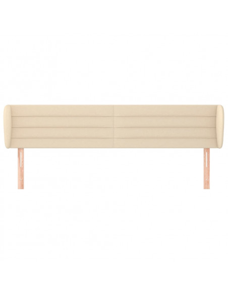 Testiera ad Orecchio Crema 163x23x78/88 cm in Tessuto