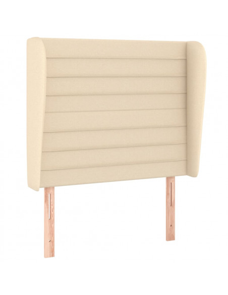 Testiera ad Orecchio Crema 83x23x118/128 cm in Tessuto