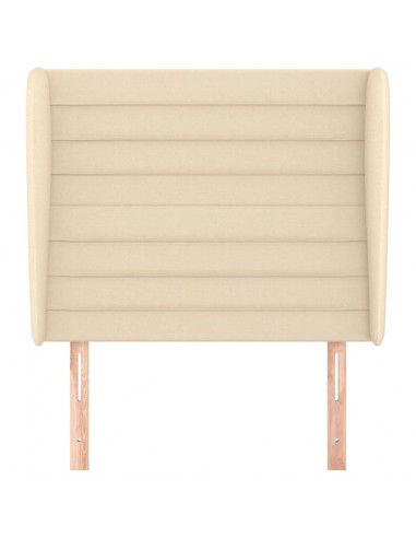 Testiera ad Orecchio Crema 83x23x118/128 cm in Tessuto