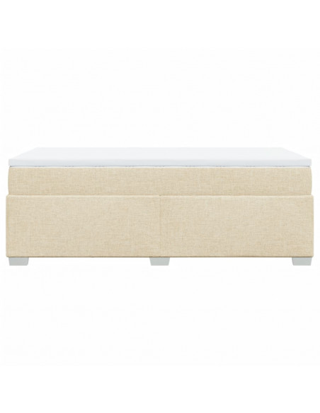 Giroletto a Molle con Materasso Crema 90x200 cm inTessuto