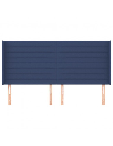 Testiera ad Orecchio Blu 203x16x118/128 cm in Tessuto