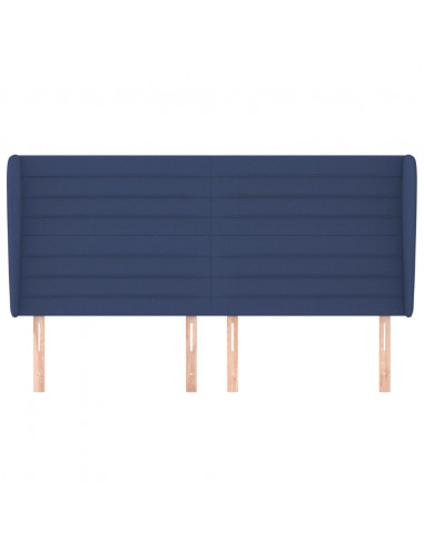 Testiera ad Orecchio Blu 203x23x118/128 cm in Tessuto