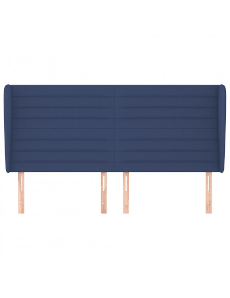 Testiera ad Orecchio Blu 203x23x118/128 cm in Tessuto