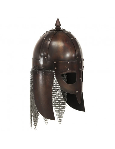 Elmo da Guerriero Vichingo Antico per LARP in Acciaio Rame