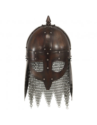 Elmo da Guerriero Vichingo Antico per LARP in Acciaio Rame