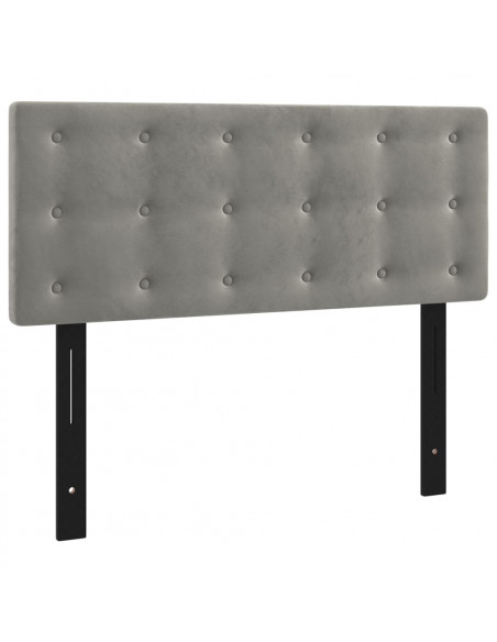 Testiera Grigio Chiaro 100x5x78/88 cm in Velluto
