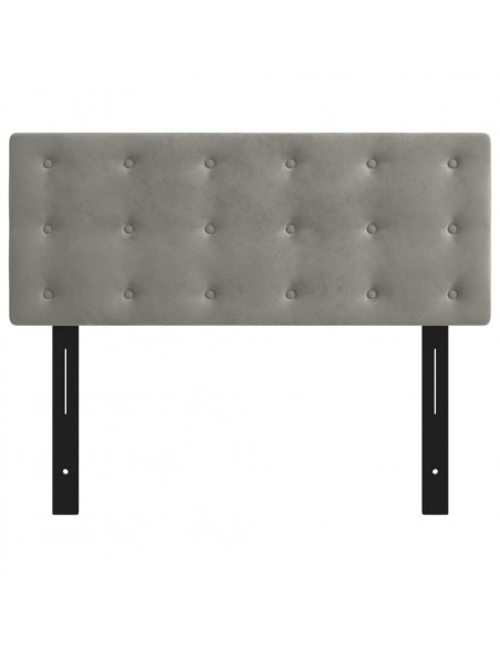 Testiera Grigio Chiaro 100x5x78/88 cm in Velluto