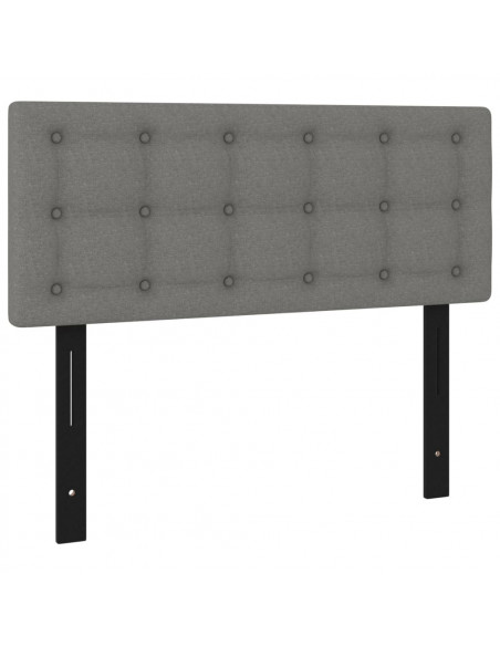 Testiera Grigio Scuro 100x5x78/88 cm in Tessuto