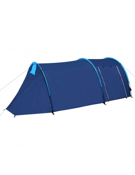 Tenda da Campeggio per 4 Persone Blu Marino/Azzurro