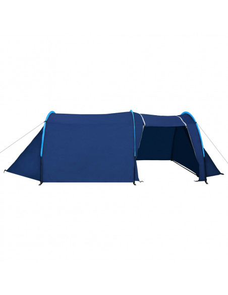 Tenda da Campeggio per 4 Persone Blu Marino/Azzurro