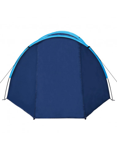 Tenda da Campeggio per 4 Persone Blu Marino/Azzurro
