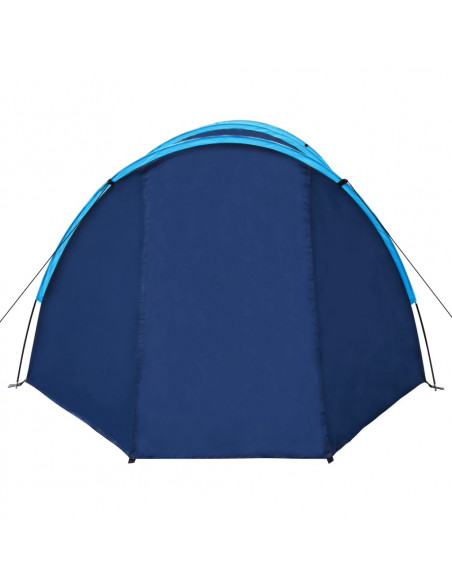 Tenda da Campeggio per 4 Persone Blu Marino/Azzurro