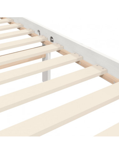 Giroletto con Testiera Bianco 120x200 cm in Legno Massello